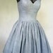 Knee Length 50s Inspired Halter Neck Cocktail Dress made from printed cotton