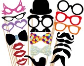 Fun Party Photo Booth Props - 20 Piece Set - Mustache On a Stick  - Party - Wedding