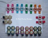 Set of 2 You pick 1 Set Toddler Hairclips - Baby Girl clippies - Alligator Clips - Baby Girl Hairbows - Toddler Hair Accessories