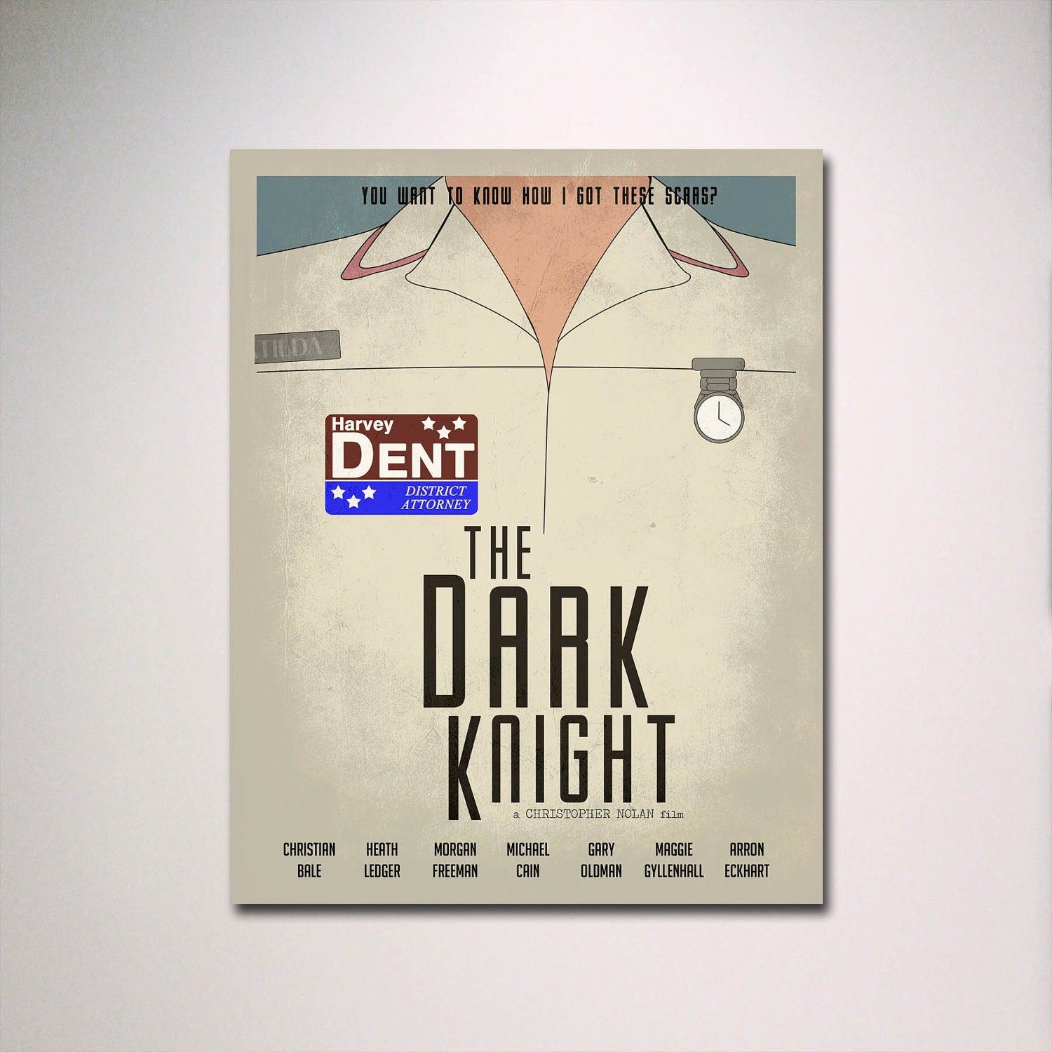 The Dark Knight  Minimalist Movie Poster 11" x 14" Print
