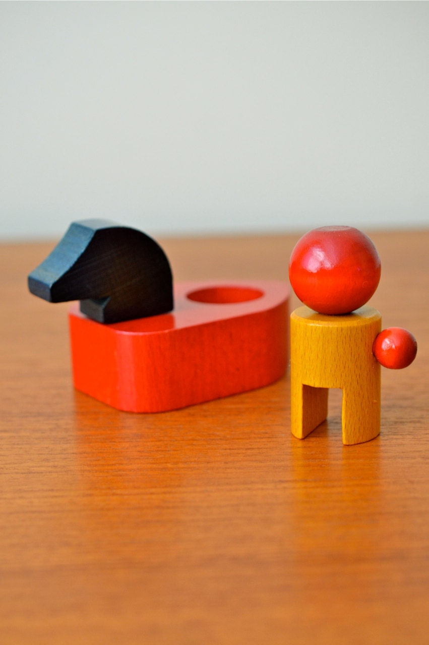 Items similar to Swedish Wooden Viking Toy with Boat, Made in Sweden