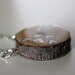 Playful Bird Necklace - Rainbow spring time fashion necklace - wood slice
