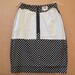 POLKA DOT PINUP sexy wiggle pencil skirt - black white - rockabilly mod - Lanz 25-waist 0 xs