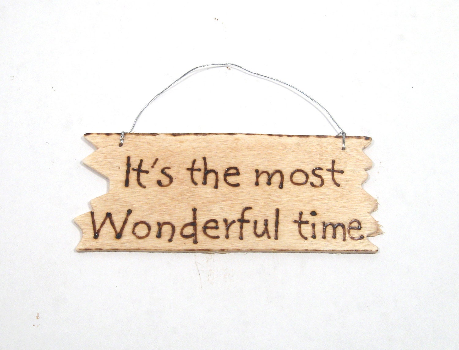Wood Christmas ornaments. Rustic Christmas decorations. Its the most wonderful time.