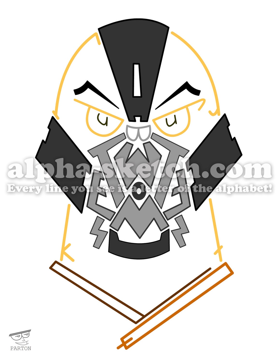 The Dark Knight Rises - Bane - Alphabet Drawing