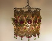 Anat Bon's Handmade Lamp  - Stunning Rose Garden Fantasy Lamp Shades - AnatBon