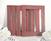 Rustic Red Wedding Frame Shabby Chic Distressed 5 x 7 Picture Photo Table Number Decoration Country Christmas Home Decor Gift For Her Him