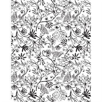 BIRDS & FLOWERS Hero Arts And BasicGrey Cling Rubber Stamp - Great For Card Making - New Fall Release 2012