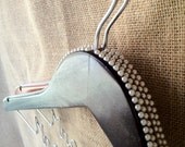 Personalized Bridal Wire Wedding Hanger with Pearl Lining