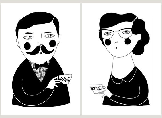 The tea hour - Prints - 8 x 11.5 - A4