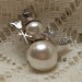Vintage Pearl Snowman Brooch Pin