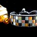 Leather Single Wrap Bracelet with Tila Beads in Black, Silver, and Metallic Bronze