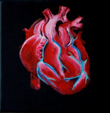 Anatomically Correct Heart "A Loving Muscle" LIMITED EDITION print (ready to hang) by Erin Paul