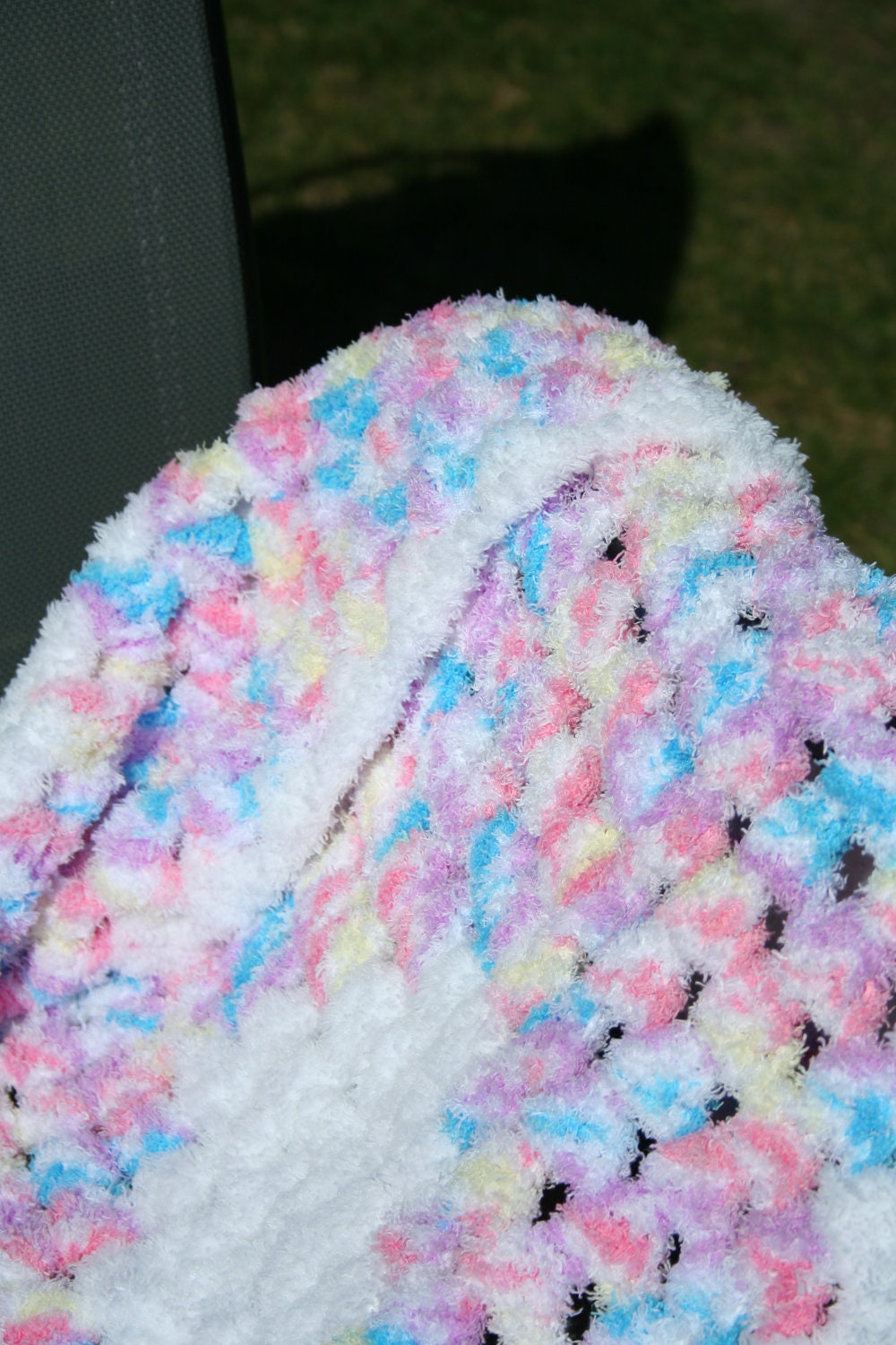 Crochet Granny Square Pastel Colorful Baby Afghan Blanket