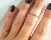 1 Hexagon Layering Knuckle Ring-  Any Size- Yellow Gold Filled, Pink Gold Filled, or Sterling Silver
