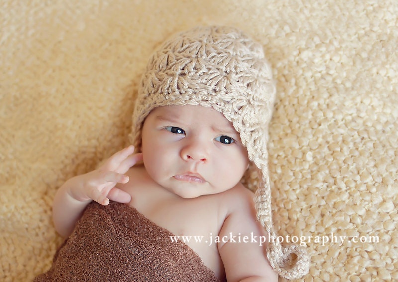 READY TO SHIP Handmade Newborn Crochet Vintage Shabby Chic Shell Stitch Style Cap - You Choose Colors -  Photo Prop