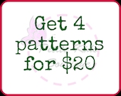 Get 4 patterns for USD20 - Bundle promo - PDF patterns & Instruction - Easy sew Dress, Skirts for Girls and toddler