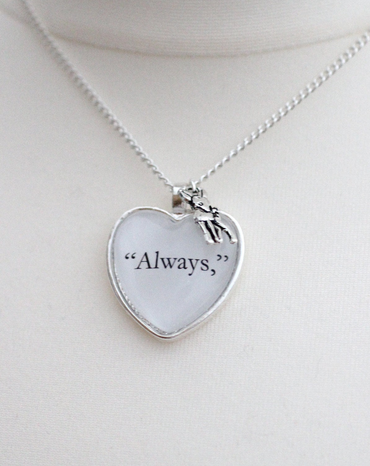 Always Quote Necklace with Silver Doe Charm