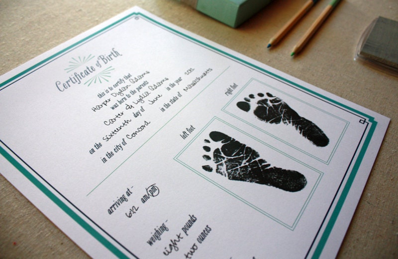 Starburst Modern Birth Certificate Keepsake Print - Boy, Girl, Neutral