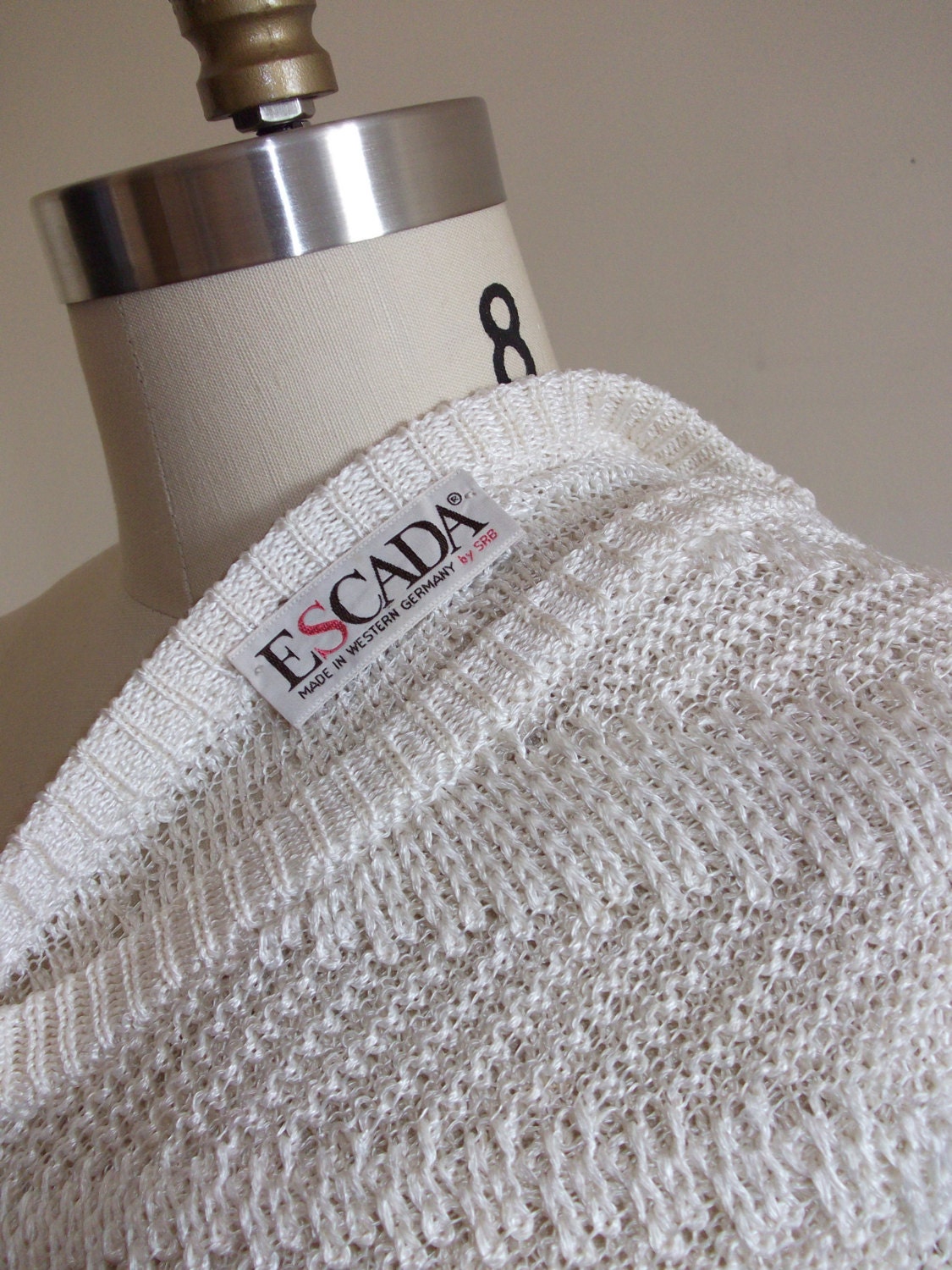 Open Weave Beach Sweater /// Vintage Escada /// 80's Vintage