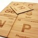 Periodic Table Non-Metals Coasters, Set of 7 in Bamboo