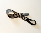 PacifierClip Pacifier  Holder Cheetah Ribbon