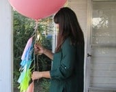 36 inch Balloon and Tassel Garland Tail (light pink & Neon/Pastel)