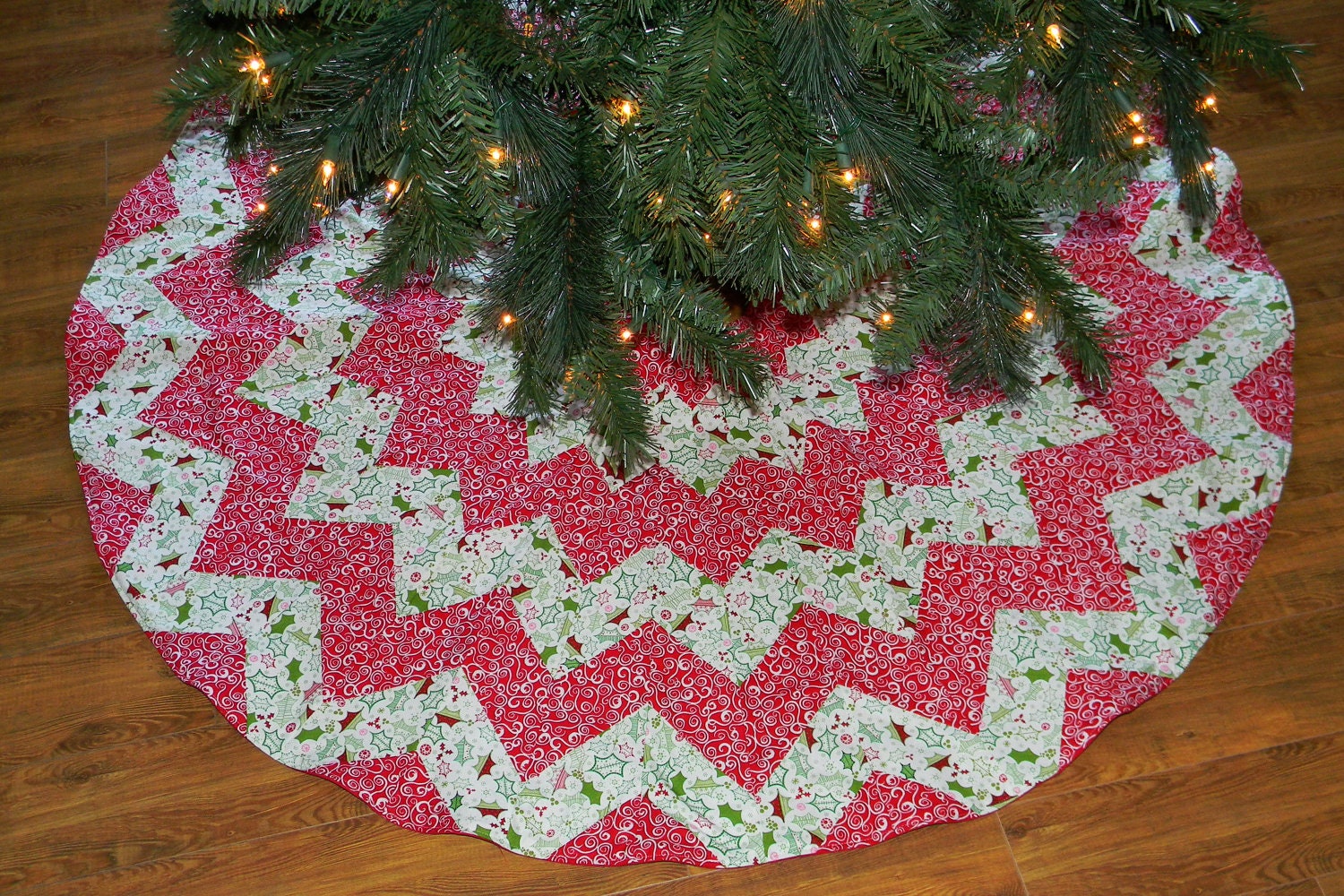 chevron christmas tree skirt 55 diameter by thepoppyhollowshop chevron christmas tree skirt 55 diameter by thepoppyhollowshop
