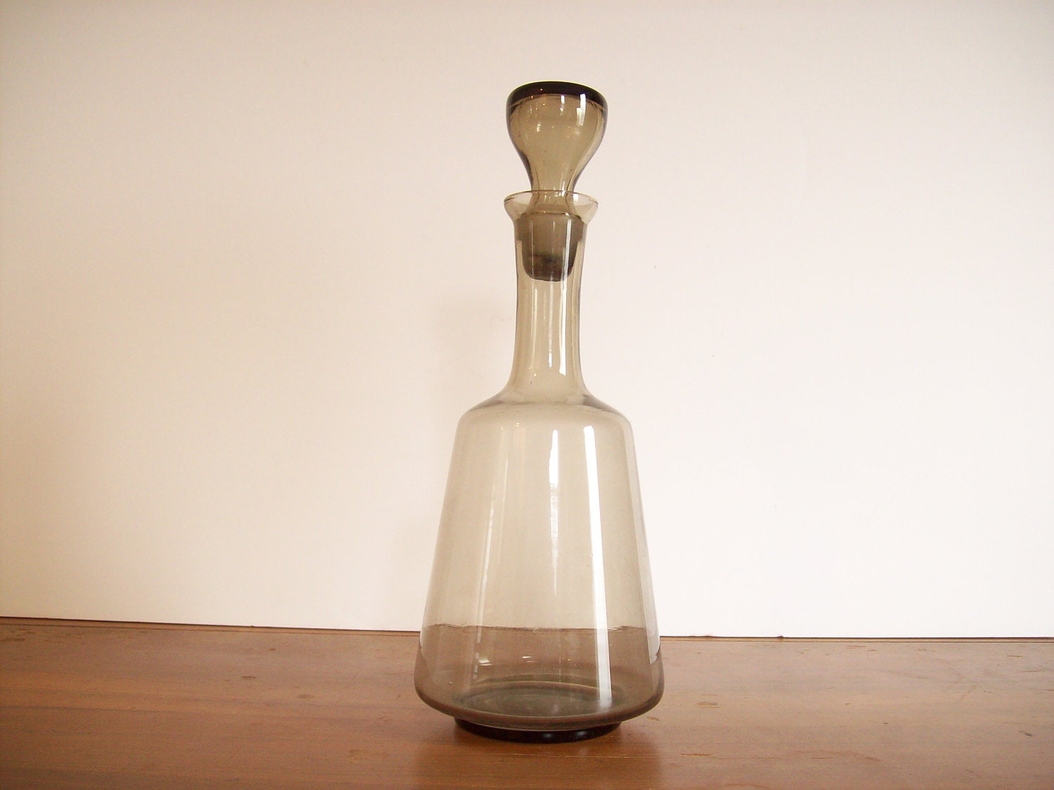 Vintage Smoked Glass Decanter