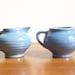 Ringware Sugar and Creamer, Vintage Blue