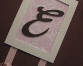 Personalized Hair Bow Holder Frame Pink and Brown