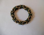 Green and Gold "Loki" Byzantine Chainmail Bracelet