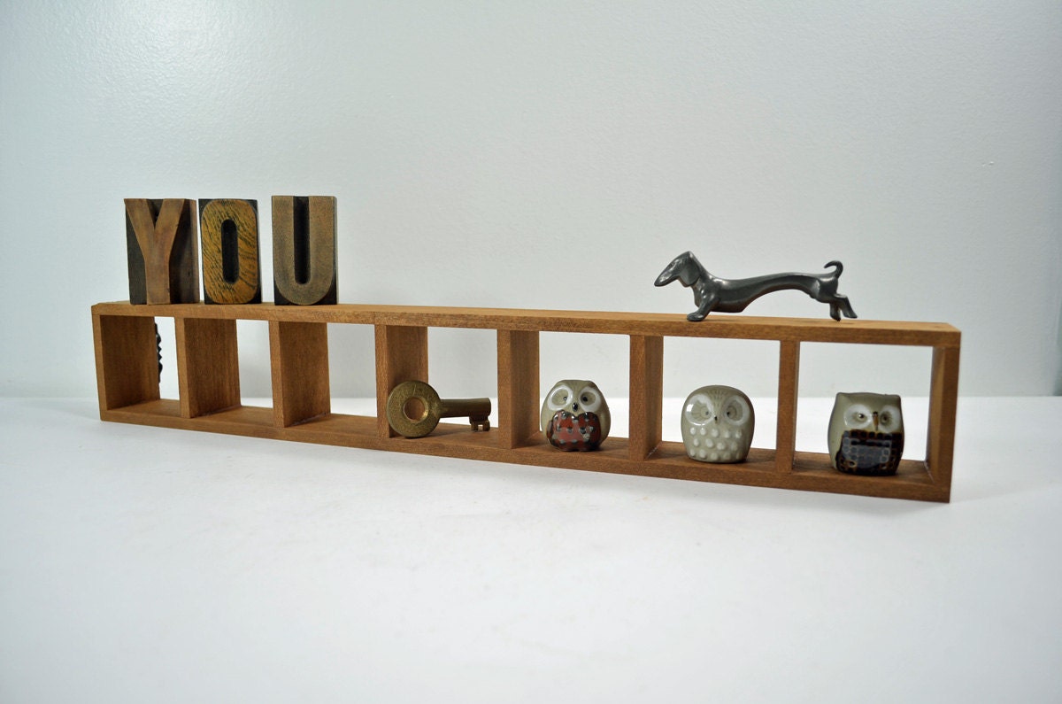 Long Shelf Wall Hanging Table Display by SimplyShabby2Chic on Etsy