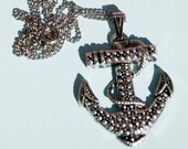 Anchor Necklace Silver Nautical 10% of sale will be donated to Sea Shepherd Conservation Society