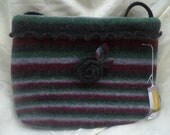 tote bag or purse  made from recycled felted wool sweaters OOAK