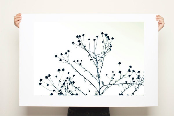 Tree Print Canvas Large Print Black and White Botanicals 20x30 minimalist home decor wedding gift minimal wall art