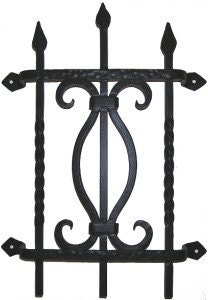 Old Ironworks Hardware - Square Bar Fancy - Door Grille/Grate - 11.5" X 15.5"