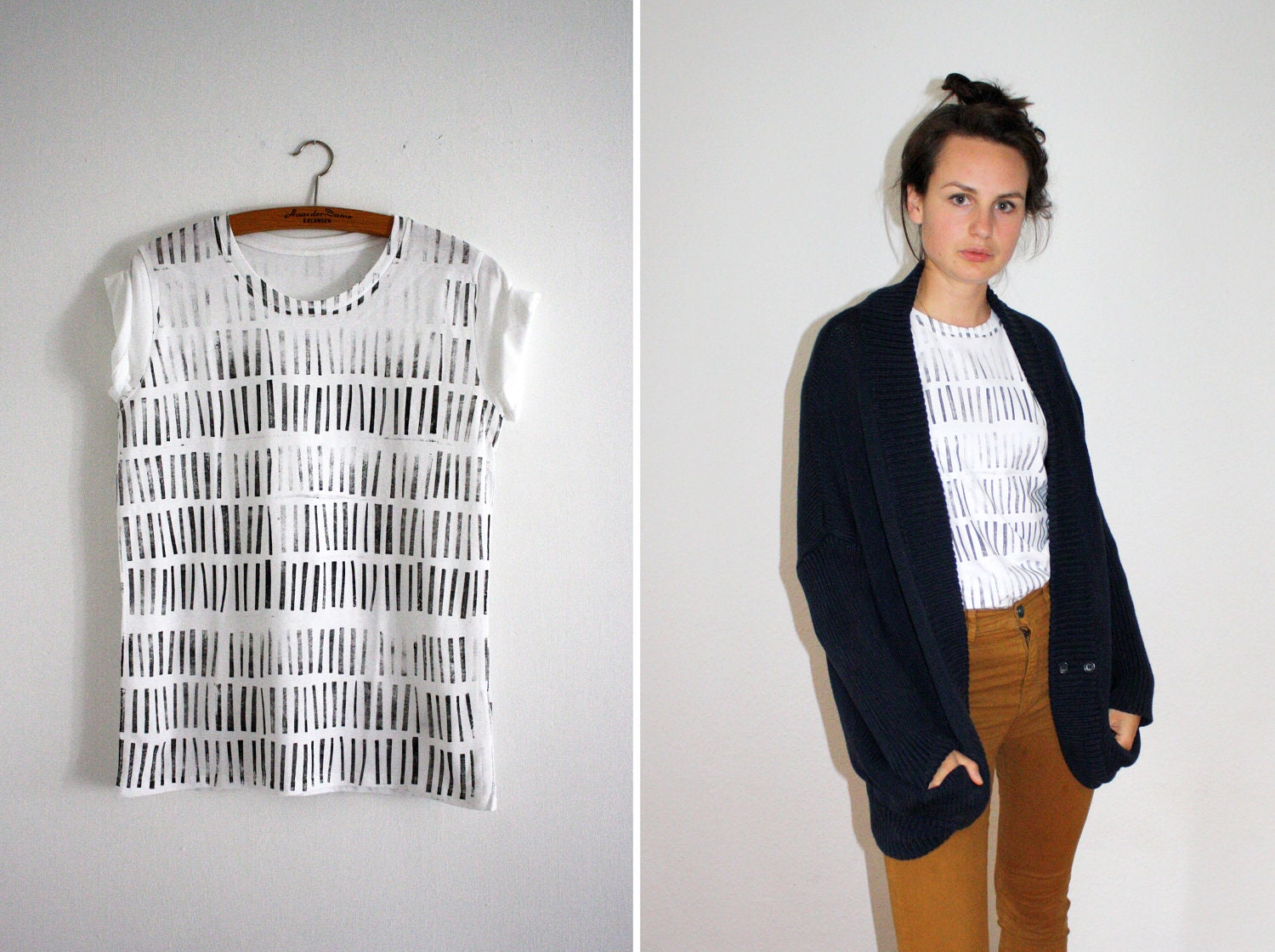 Shirt  // white / grey // Stripes