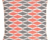 Patagonia Pillow - Natural with Orange, 20 x 20