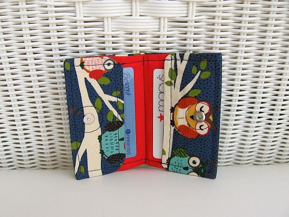 Owl Business, Gift or Credit Card Holder  / Owl Card Wallet / Owl Card Holder