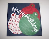 Handmade Happy Holidays Ornament Christmas Cards