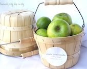 MiNi APPLe BaSKeTS-set of 3-ADorable birch wood baskets with handles--party favors-weddings-centerpieces--add labels or twine - pinklemonadeparty MiNi APPLe BaSKeTS-set of 3-ADorable birch wood baskets with handles--party favors-weddings-centerpieces--add labels or twine - pinklemonadeparty