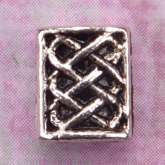 SALE - 7mm Oxidize Silver Pewter Bali Style Rectangle SPACER Metal Base (20 pcs) Jewelry Findings - KarPenaEnterprises