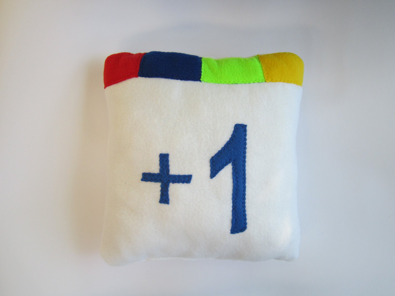 Google Plus icon Pillow - Decorative Pillows - Handmade Pillow - 12x12 White Geekery Pillow