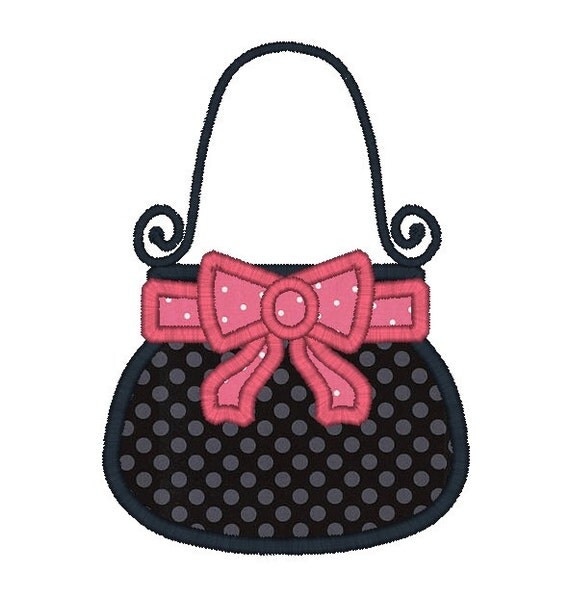Bow purse applique machine embroidery designinstant by sewchacha Bow purse applique machine embroidery designinstant by sewchacha