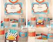 Instant Download Superhero Birthday Printable Party Kit with editable Text