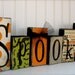 Spooky 6 block set. Halloween decor, Fall Haunt October Spooky Spider 31 limited quantity available