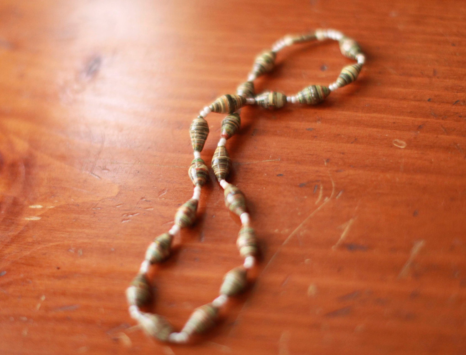 Sandy Kenyan Beaded Necklace