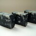 Activated charcoal soap with tea tree and lavender. Cold process soap. Vegan, handmade and all natural soap.