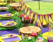 TANGLED Inspired Bunting, Tangled Flags, Tangled Banner -  RAPUNZEL Girls Birthday Party - Tangle Princess  - Krown Kreations